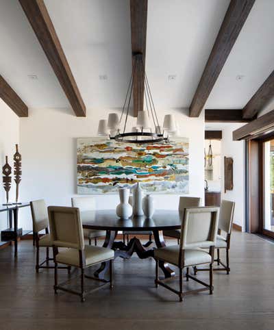  Coastal Country Country House Dining Room. Vineyard Villa by Kendall Wilkinson Design.