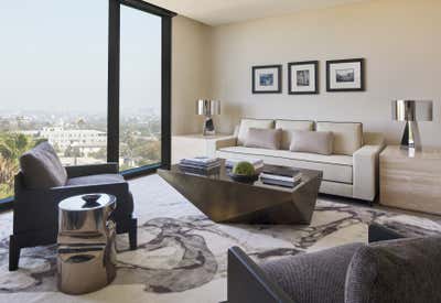 Contemporary Apartment Bedroom. California Penthouse by KES Studio.