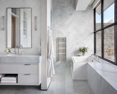  Modern Transitional Country House Bathroom. Alpine Tranquility by Kendall Wilkinson Design.