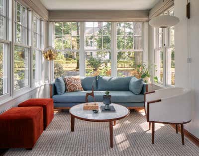  British Colonial Patio and Deck. Douglaston by Frederick Tang Architecture.