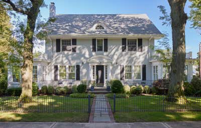  British Colonial Family Home Exterior. Douglaston by Frederick Tang Architecture.