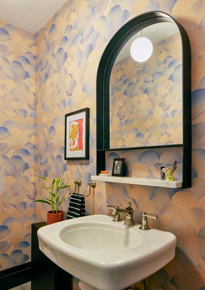  Eclectic Family Home Bathroom. Underhill by Frederick Tang Architecture.