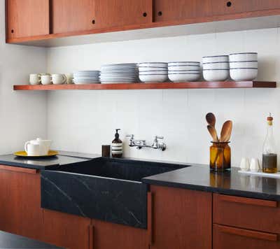 Contemporary Apartment Kitchen. Eastern Parkway  by Frederick Tang Architecture.