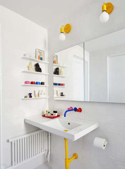 Contemporary Apartment Bathroom. Eastern Parkway  by Frederick Tang Architecture.