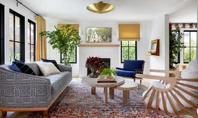  Maximalist Family Home Living Room. Larchmont Modern Bungalow by Murphy Deesign.