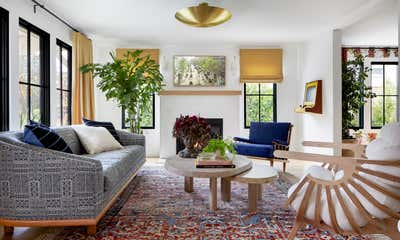  Maximalist Living Room. Larchmont Modern Bungalow by Murphy Deesign.