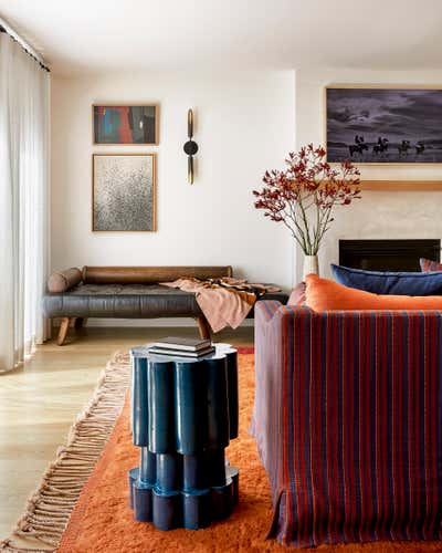  Eclectic Family Home Living Room. Larchmont Modern Bungalow by Murphy Deesign.