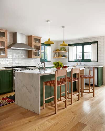  Maximalist Transitional Family Home Kitchen. Larchmont Modern Bungalow by Murphy Deesign.