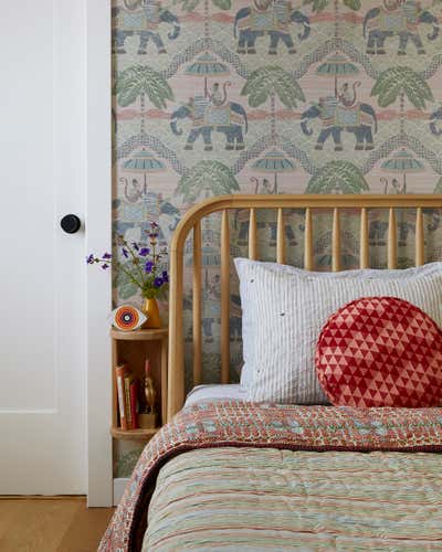  Maximalist Transitional Family Home Children's Room. Larchmont Modern Bungalow by Murphy Deesign.