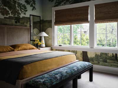  Bohemian Transitional Family Home Bedroom. Old Enfield Preservation by Ashby Collective.