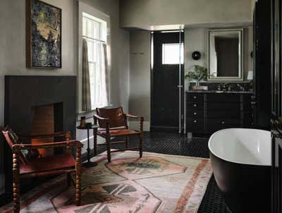  Bohemian Eclectic Family Home Bathroom. Old Enfield Preservation by Ashby Collective.