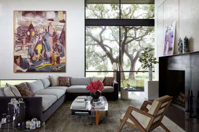  Modern Contemporary Country House Living Room. Hill Country Ranch by Sara Story Design.