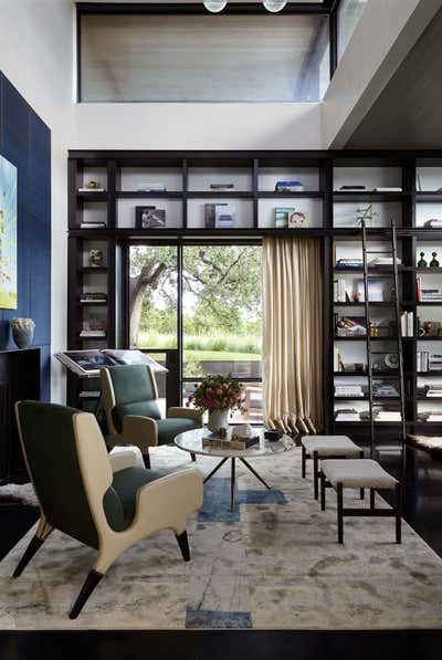Modern Office and Study. Hill Country Ranch by Sara Story Design.