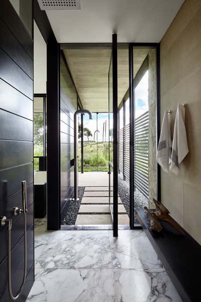  Modern Country House Bathroom. Hill Country Ranch by Sara Story Design.