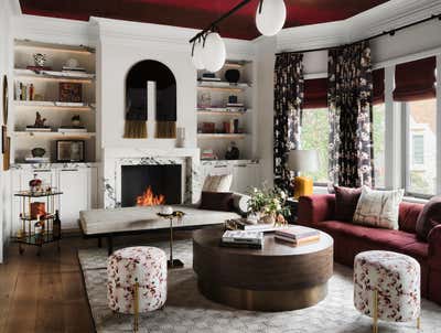  Maximalist Transitional Living Room. Marina Home by Jeff Schlarb Design Studio.