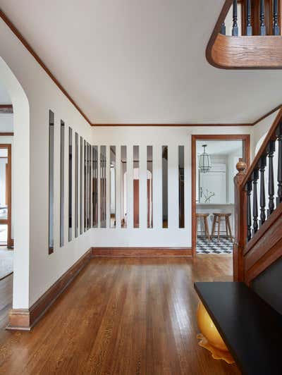  Mid-Century Modern Entry and Hall. Timeless Tudor by Mazza Collective, LLC.