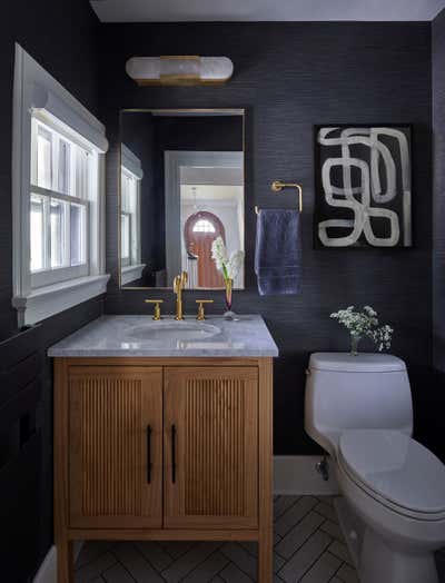  Minimalist Modern Family Home Bathroom. Montclair Magic by Mazza Collective, LLC.