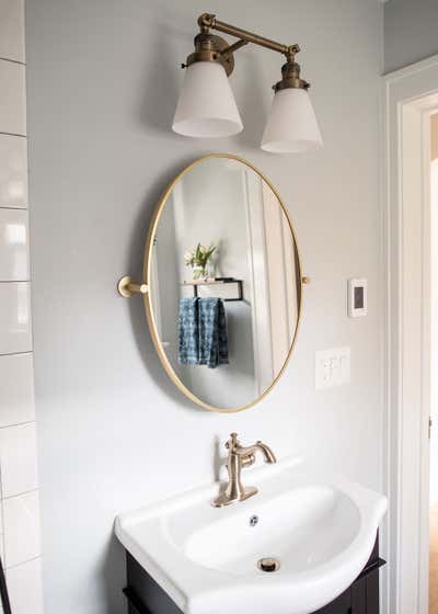  Transitional Family Home Bathroom. Classic Meets Whimsy by Reflections Interior Design - Cleveland Heights.