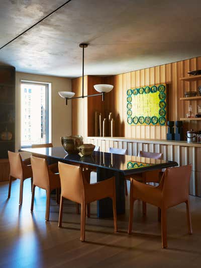  Industrial Organic Apartment Dining Room. Chelsea by MK Workshop.