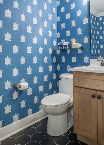  Modern Family Home Bathroom. Boulevard Blues by Reflections Interior Design - Cleveland Heights.