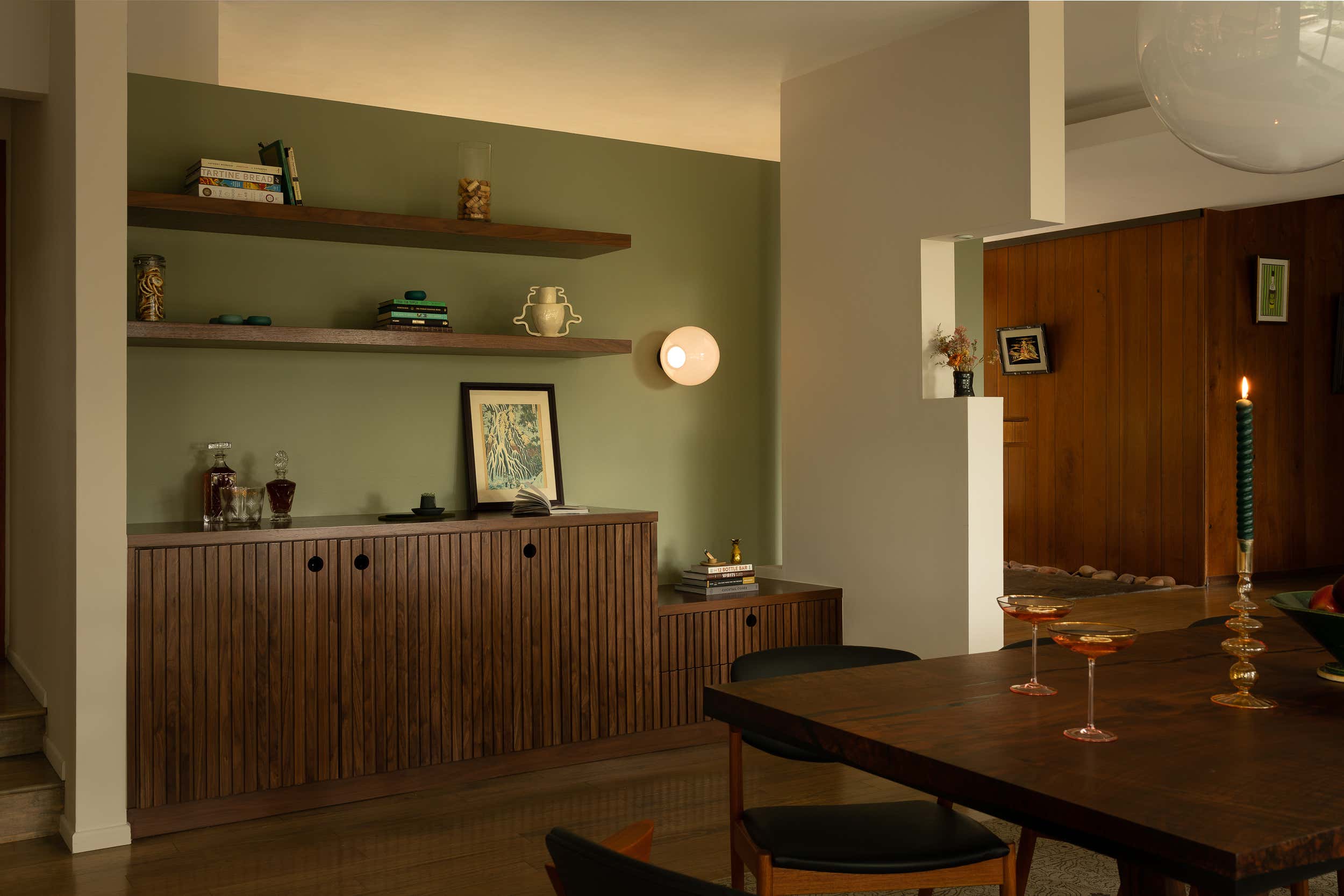 Mid-Century Modern Bar and Game Room