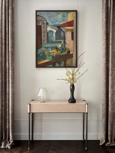 Art Deco Living Room. Step Inside an Art Collector's Apartment by O&A Design Ltd.