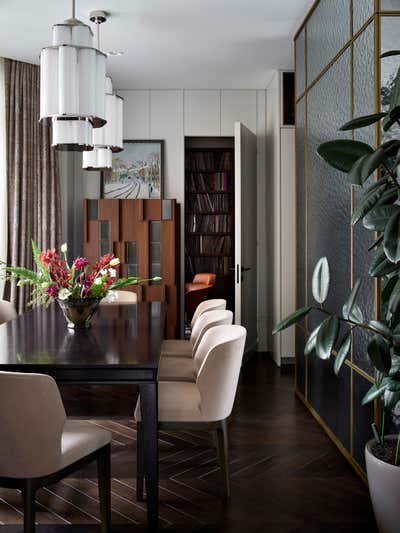  Eclectic Dining Room. Step Inside an Art Collector's Apartment by O&A Design Ltd.