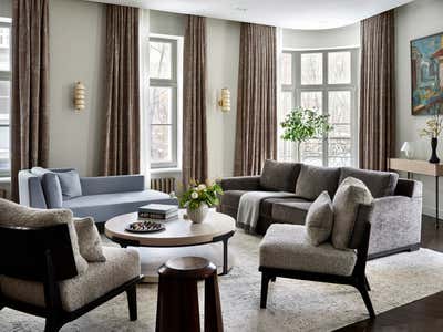  Modern Living Room. Step Inside an Art Collector's Apartment by O&A Design Ltd.