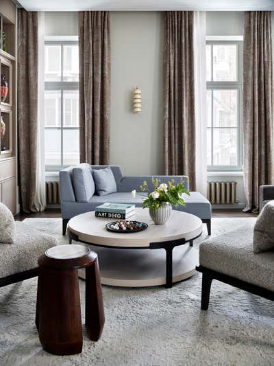  Modern Living Room. Step Inside an Art Collector's Apartment by O&A Design Ltd.