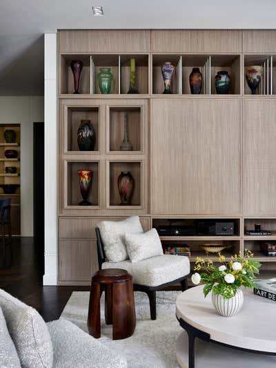 Art Deco Living Room. Step Inside an Art Collector's Apartment by O&A Design Ltd.