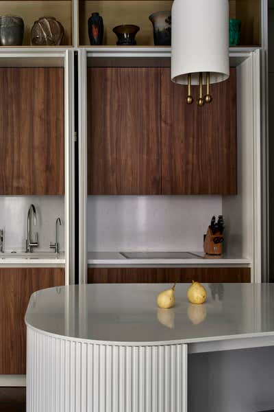  Art Deco French Apartment Kitchen. Step Inside an Art Collector's Apartment by O&A Design Ltd.