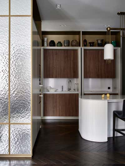 Art Deco Kitchen. Step Inside an Art Collector's Apartment by O&A Design Ltd.