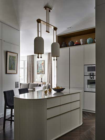  Eclectic Kitchen. Step Inside an Art Collector's Apartment by O&A Design Ltd.