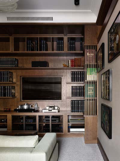  Organic Apartment Office and Study. Step Inside an Art Collector's Apartment by O&A Design Ltd.