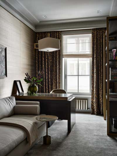  Traditional Apartment Office and Study. Step Inside an Art Collector's Apartment by O&A Design Ltd.