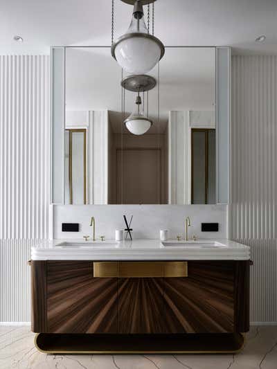  French Western Bathroom. Step Inside an Art Collector's Apartment by O&A Design Ltd.