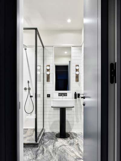  Art Deco Bathroom. Step Inside an Art Collector's Apartment by O&A Design Ltd.