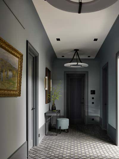  Art Deco Traditional Apartment Entry and Hall. Step Inside an Art Collector's Apartment by O&A Design Ltd.