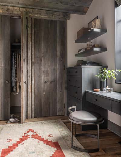 Eclectic Storage Room and Closet. Bridger Main House by Abby Hetherington Interiors.