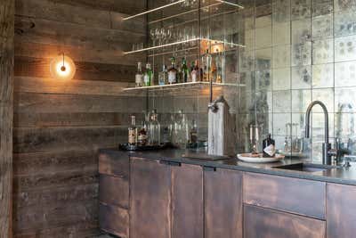  Eclectic Rustic Family Home Bar and Game Room. Bridger Main House by Abby Hetherington Interiors.
