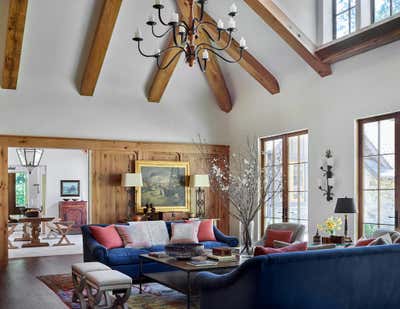  Country Country House Living Room. Horse Farm by The Design Atelier.