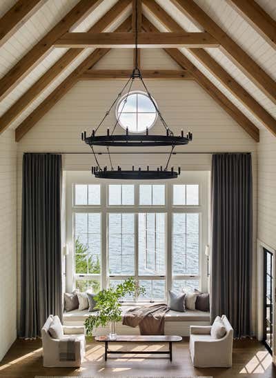 Coastal Living Room. Lakefront Legacy by The Design Atelier.