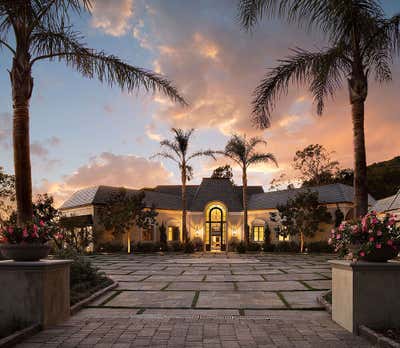  Beach House Exterior. Hollywood Regency Estate by Maienza Wilson.