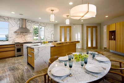  Mid-Century Modern Beach House Kitchen. Hollywood Regency Estate by Maienza Wilson.