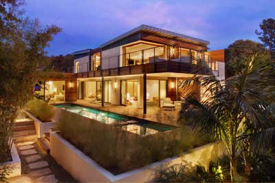 Beach Style Beach House Entry and Hall. Sustainable Beach House by Maienza Wilson.