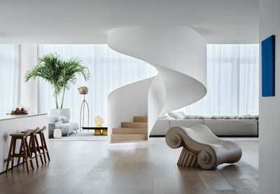  Minimalist Organic Living Room. Miami Beach Penthouse by Collarte Interiors.