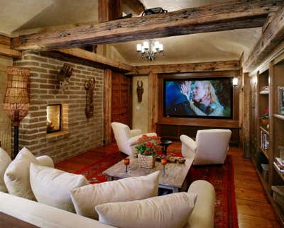 Mediterranean Living Room. Santa Barbara Adobe Estate by Maienza Wilson.