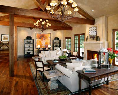  Mediterranean Mid-Century Modern Country House Living Room. Santa Barbara Adobe Estate by Maienza Wilson.