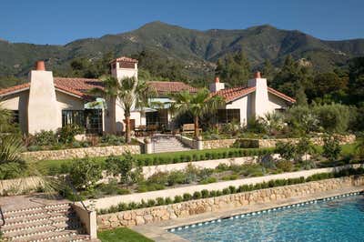  Mediterranean Asian Country House Exterior. Montecito Andalusian Estate by Maienza Wilson.