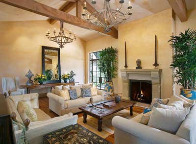  Mediterranean Asian Country House Living Room. Montecito Andalusian Estate by Maienza Wilson.
